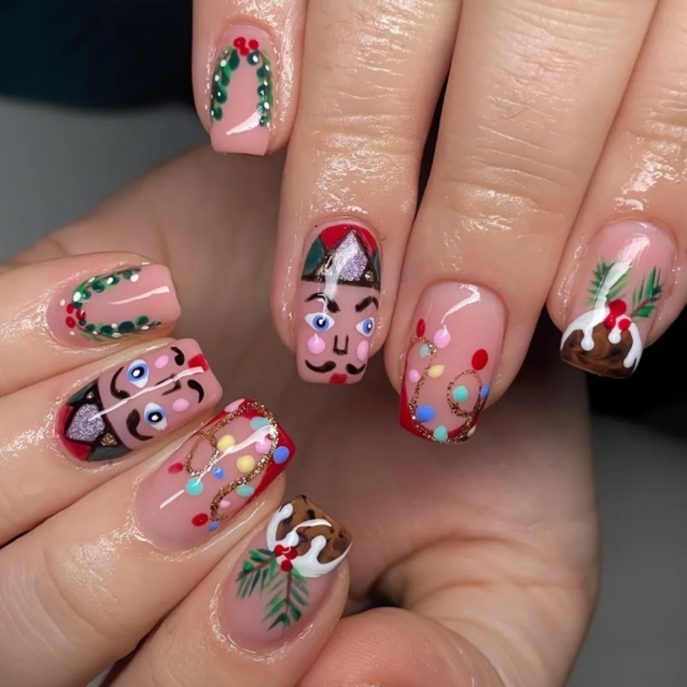 Christmas Nutcracker Press On Nails